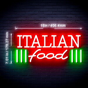 16&quot; Italian Food Flex Silicone LED Sign (Neon-Style, LED Technology)
