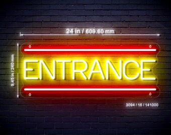Entrance Ultra-Bright LED Sign with Remote (Neon-Style, LED Technology)