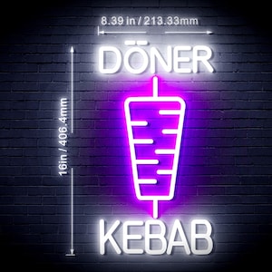 Doner Kebab Flex Silicone LED Sign (Neon-Style, LED Technology)