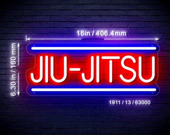 16" Jiu-Jitsu Flex Silicone LED Sign (Neon-Style, LED Technology)
