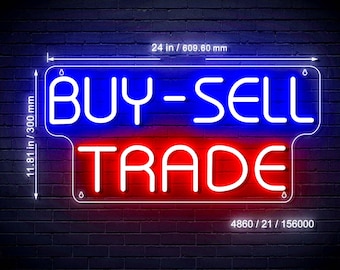 Buy Sell Trade Ultra-Bright LED Sign with Remote (Neon-Style, LED Technology)