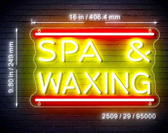 Beauty Salon Spa Waxing Flex Silicone LED Sign (Neon-Style, LED Technology)