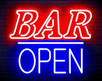 16" Bar Open Flex Silicone LED Sign (Neon-Style, LED Technology)