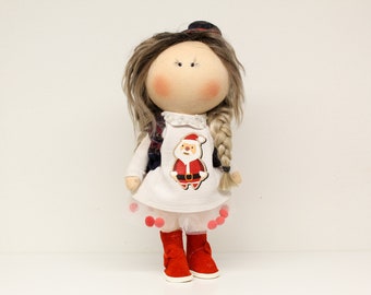 Christmas Handmade dolls, Tilda dolls, Doll Interior Art Doll ,Fabric Doll,Christmas gifts