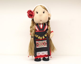 ZAZA Bulgarian Handmade fabric doll,Textile doll