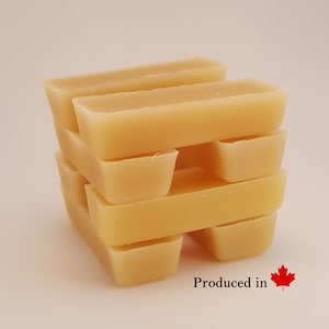 Cire d'abeille 100 % pure canadienne 8 barres de 1 oz (8 oz au total) Cosmétiques, artisanat et plus.