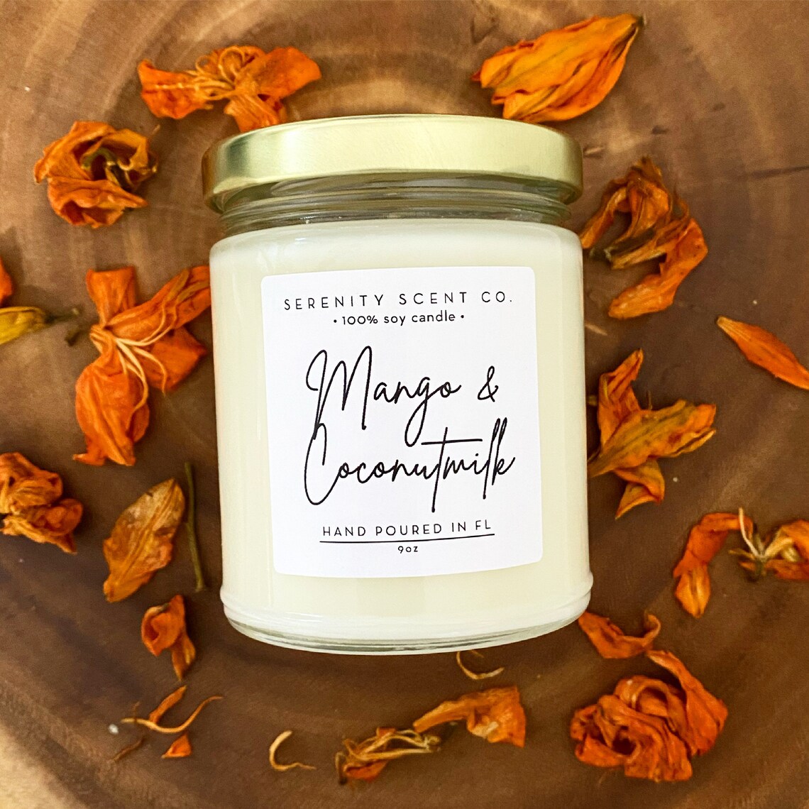 Mango & Coconut Milk Handmade Soy Candle Spring Scented Etsy