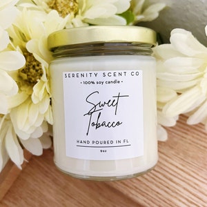 Sweet Tobacco  | Handmade Soy Candle | 100% Soy Wax