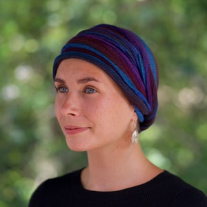Bright Earths + other colours  Turban/Head Wrap - Alopecia & Chemo Head Cover, Soft Full Head Scarf, Hair Loss Headwear,  Ship from Canada