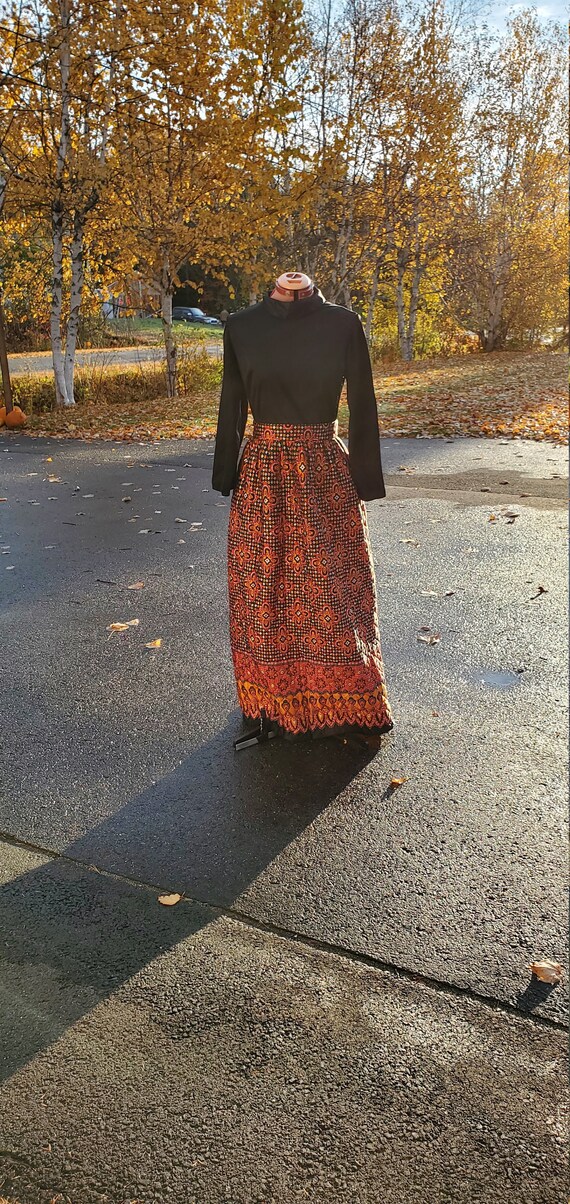 Claire Haddad Long Quilted Dress / 1970s / Medium
