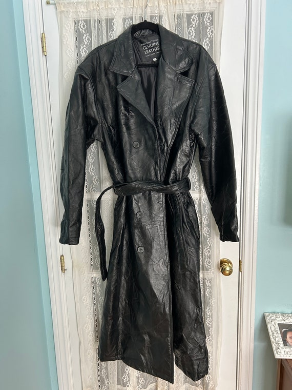 Men's Long Leather Coat/ 3XL/Navarre Leather Co.