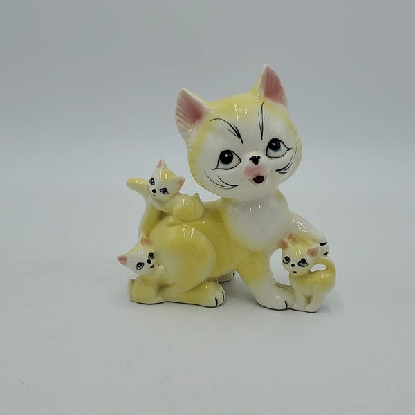Yellow Ceramic Cats
