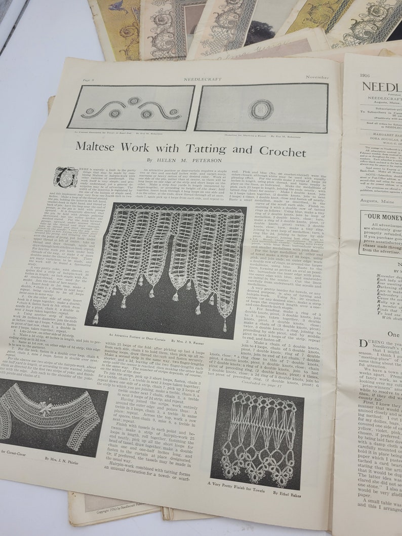 Revistas Needlecraft/ Lote de 10/ 1916-1918 imagen 2