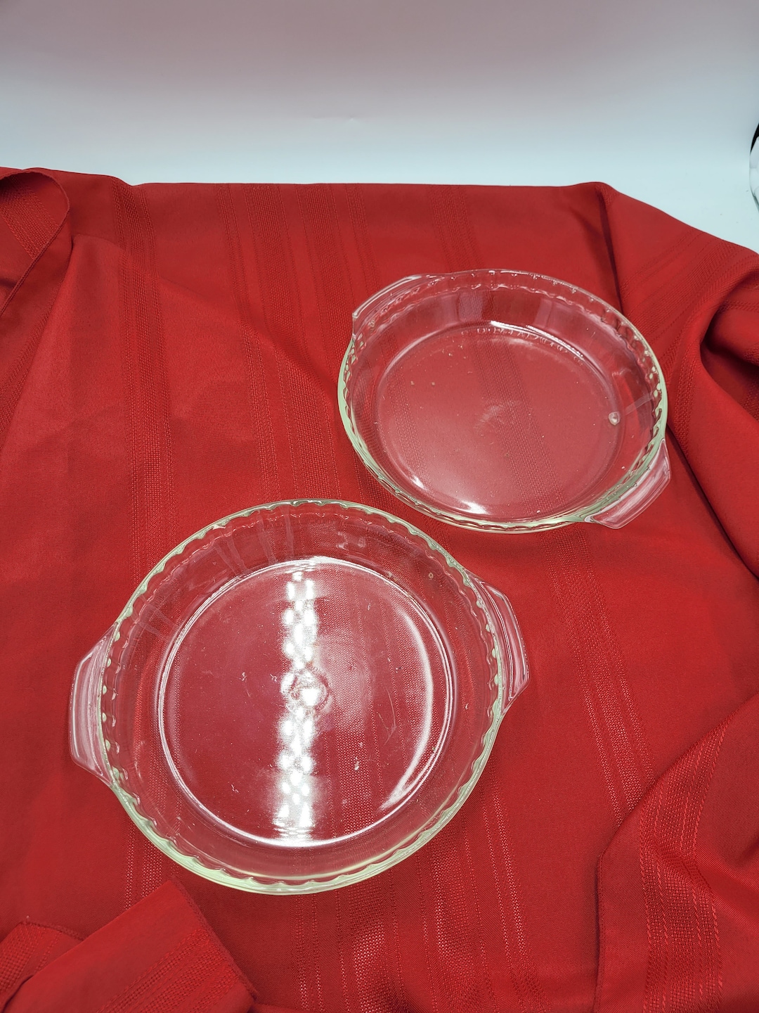 Fire King Scalloped Glass Pie Plates. Lot of 2/ 10 Etsy