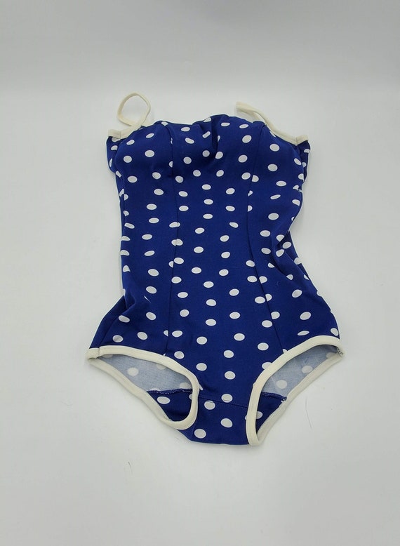Vintage Polka Dot Bathing Suit / Size XS