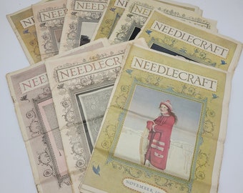 Revistas Needlecraft/ Lote de 10/ 1916-1918