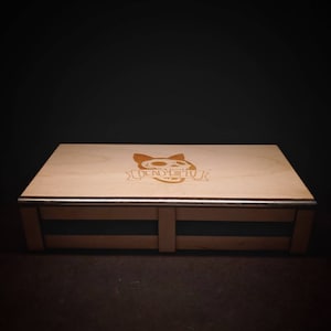Dead Billy fingerboard plywood box with metal copping filled with concrete, extra weight! Best compact skatepark box obstacles for backpack!