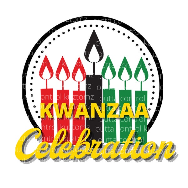 Kwanzaa Celebration PNG | Kinara | Black Heritage Holiday | Sublimation Images do Customizing