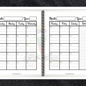Blank Calendar Printable Download | 8.5 X 11 Vertical Calendar | Blank ...