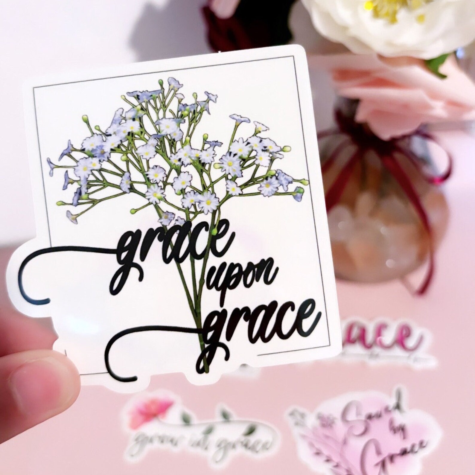 Grace Collection Stickers - Christian Bible Stickers, Faith-based Vinyl ...