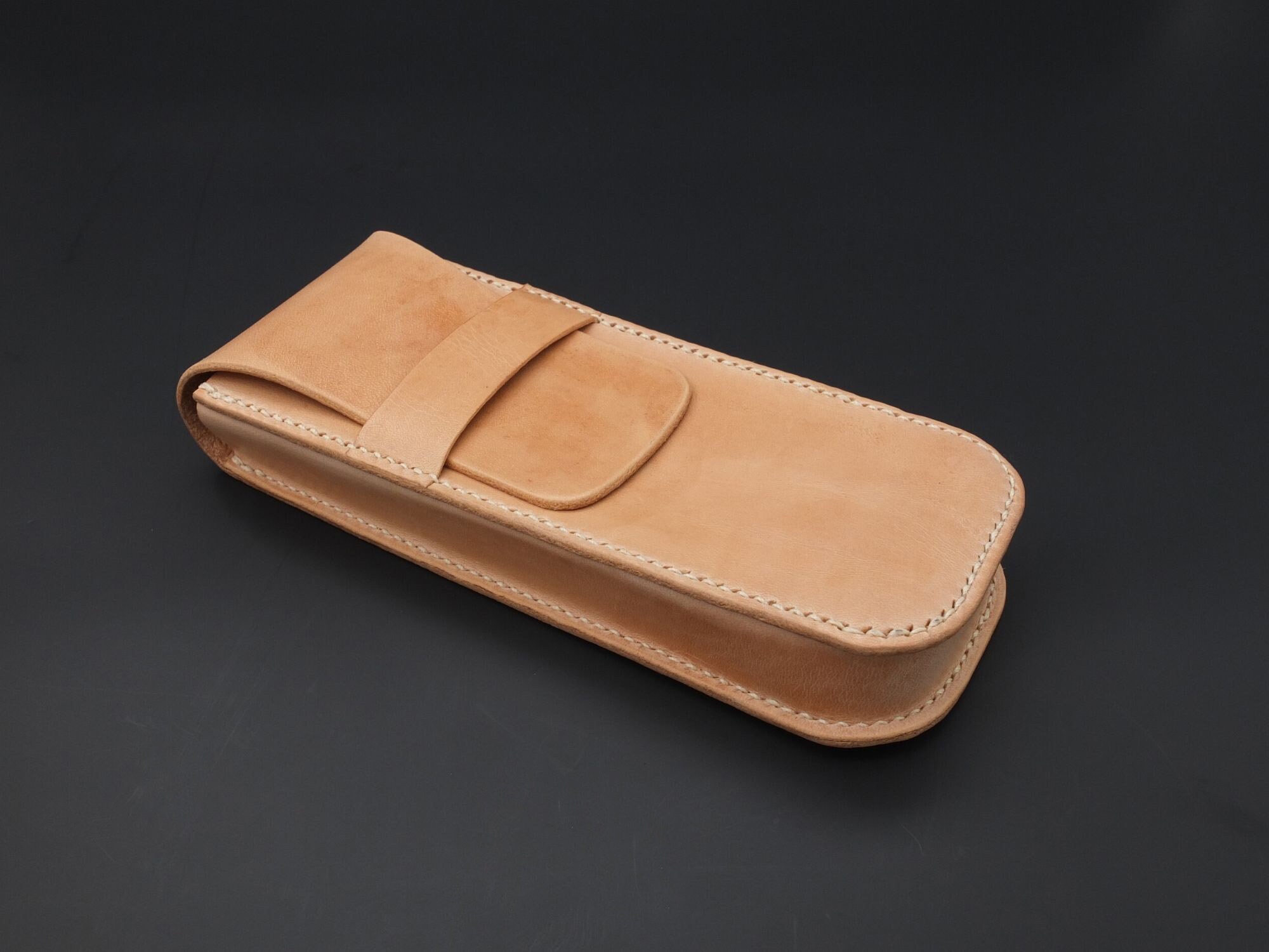 Etui en Cuir Pour Stylo, Trousse Outils Véritable 100% Tannage Végétal