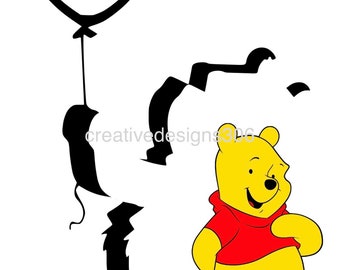 creativedesigns306 coloured svg, png, jpg.  Winnie the Pooh.
