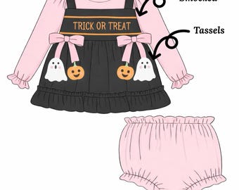 Förbeställ handgjorda Halloween-barnkläder