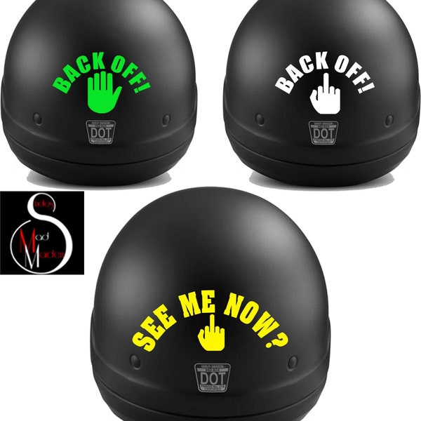Helmit decals set of 2. pick your color Reflective, metal or standard vinyl.
