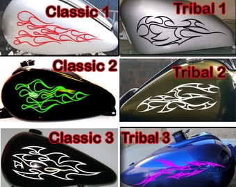 Flame pinstripe set Motorcycle, Trike decal set