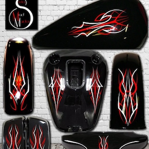 Motorcycle pinstripe set, Honda, Harley Davidson, Victory, Yamaha, BMW, Kawasaki, Suzuki