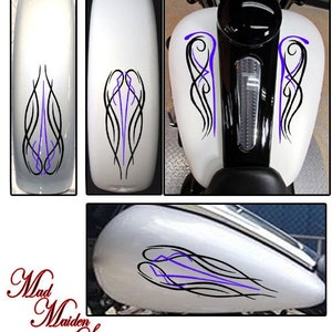 Motorcycle Pinstripe Decal set Universal Set for, Harley, Honda, Yamaha, Victory, Kawasaki, Suzuki, BMW, Indian, Car, Scooter, Moped