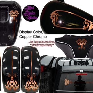 Motorcycle Trike Pinstripe Decal Set: Universal Vinyl Graphics