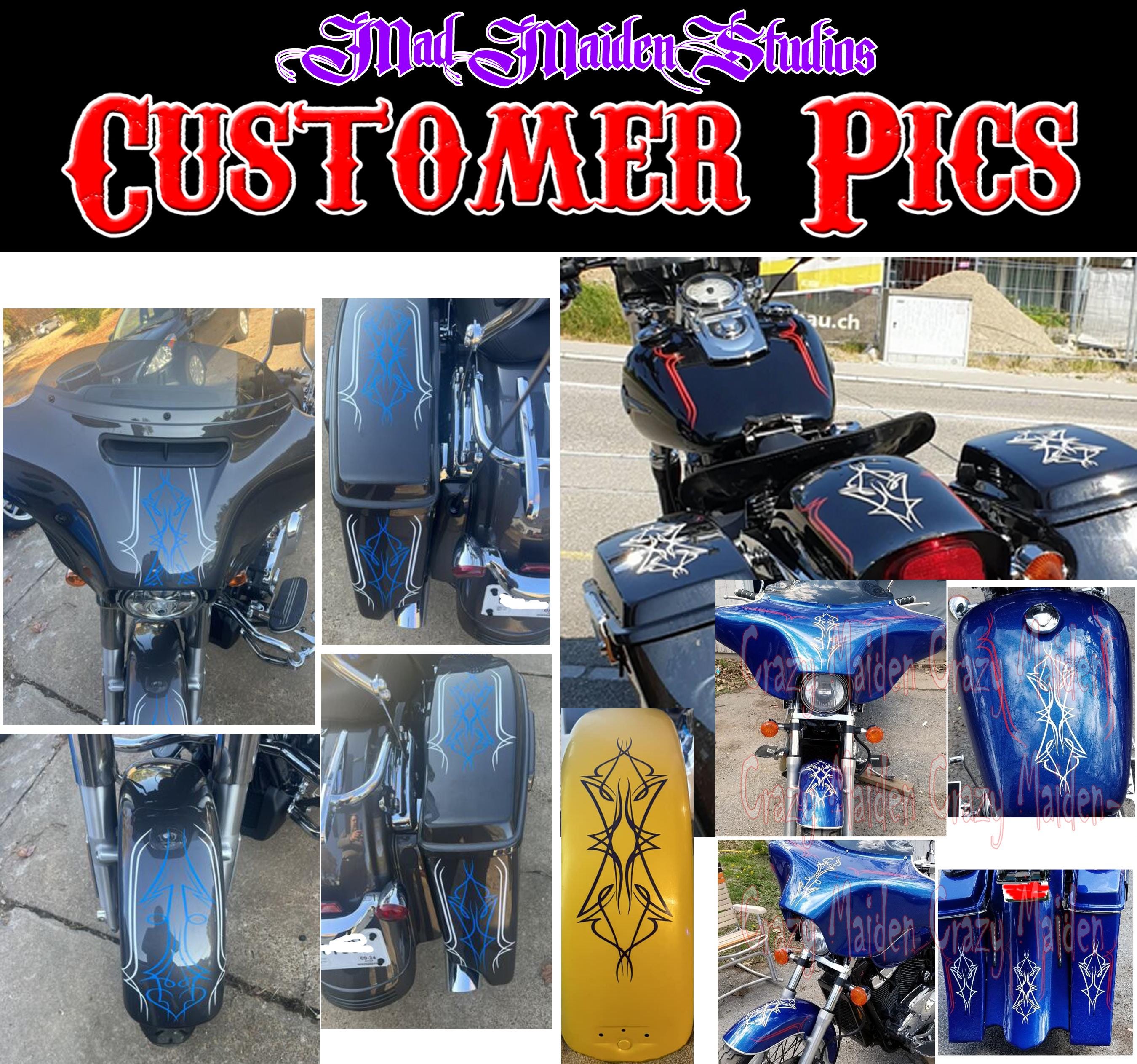 Harley-Davidson Xtreme Stripe Grafik-Set – Transparente Streifen Mit Schwarzem HD-Logo Für Motorrad
