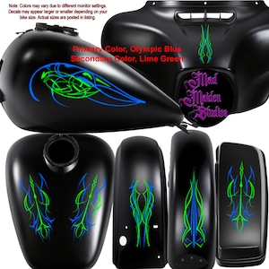 Motorcycle decal set for Honda, Harley, Victory, Yamaha, BMW, Kawasaki, Suzuki, Ducati
