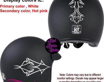 Helmet pinstripe decal set. Pick Your Colors.