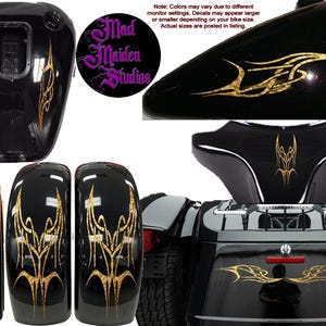 Pinstripe set Universal decals for Motorcycle or Trike. Harley, Honda, Yamaha, Victory, Kawasaki, Suzuki, BMW, Indian, MOTO, Bagger.