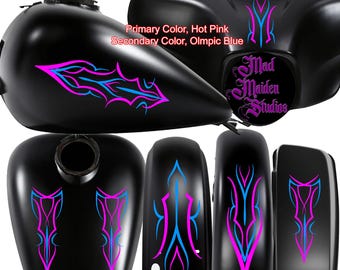 Motorcycle Pinstripe Decal Set Universal, Honda, Harley, Victory