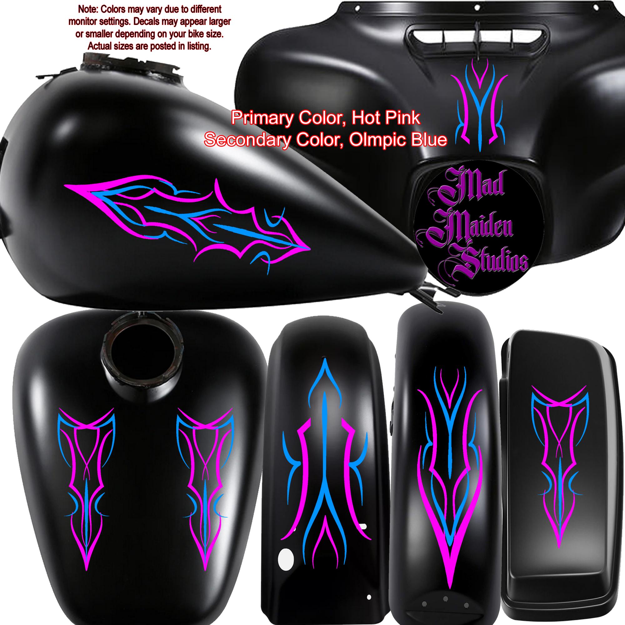 Motorcycle Pinstripe Decal Set Universal, Honda, Harley, Victory