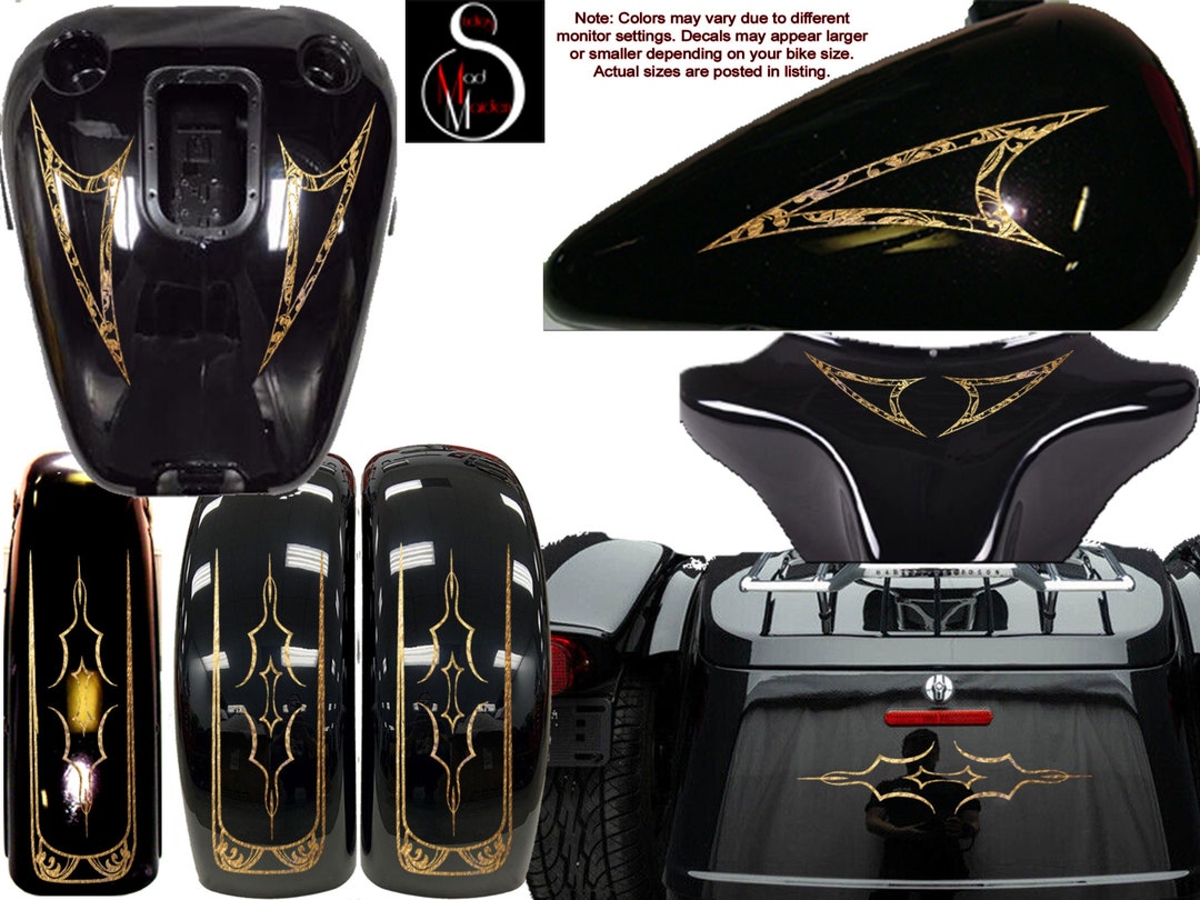 Motorcycle, Trike, Decals Set, Tri Glide, Free Wheeler, Honda, Harley