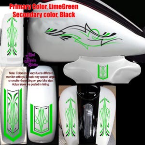 Pinstripe set vinyl graphics set Motorcycle decal Universal for Honda, Harley, Victory, Yamaha, BMW, Kawasaki, Suzuki, Ducati