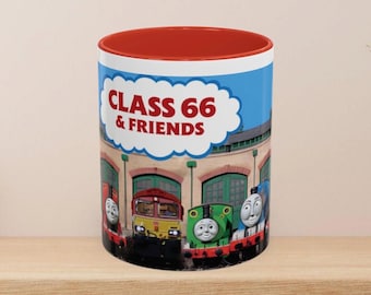 Class 66 & Friends Tasse - Eisenbahnbegeisterte - Thomas und Freunde - Train Spotter Geschenkidee Tasse - Neuheit Lokomotive Tasse