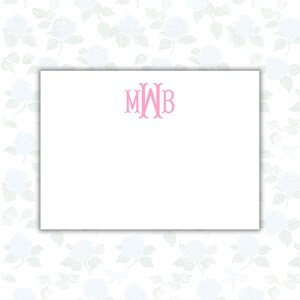 Custom Monogram Stationery Set, Personalized Gift, Flat Cards - Etsy
