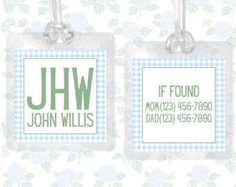 Custom Baby Bag Tag: Personalized Name, Phone Number