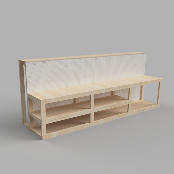 Wood Storage Workbench Blueprints