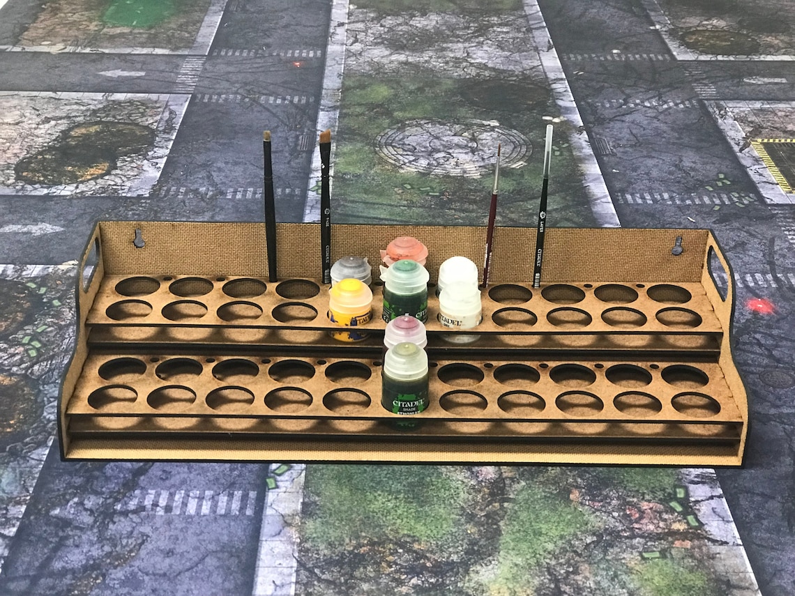 Paint Rack with 40 spots for GW/Citadel Paints-Hangable | Etsy