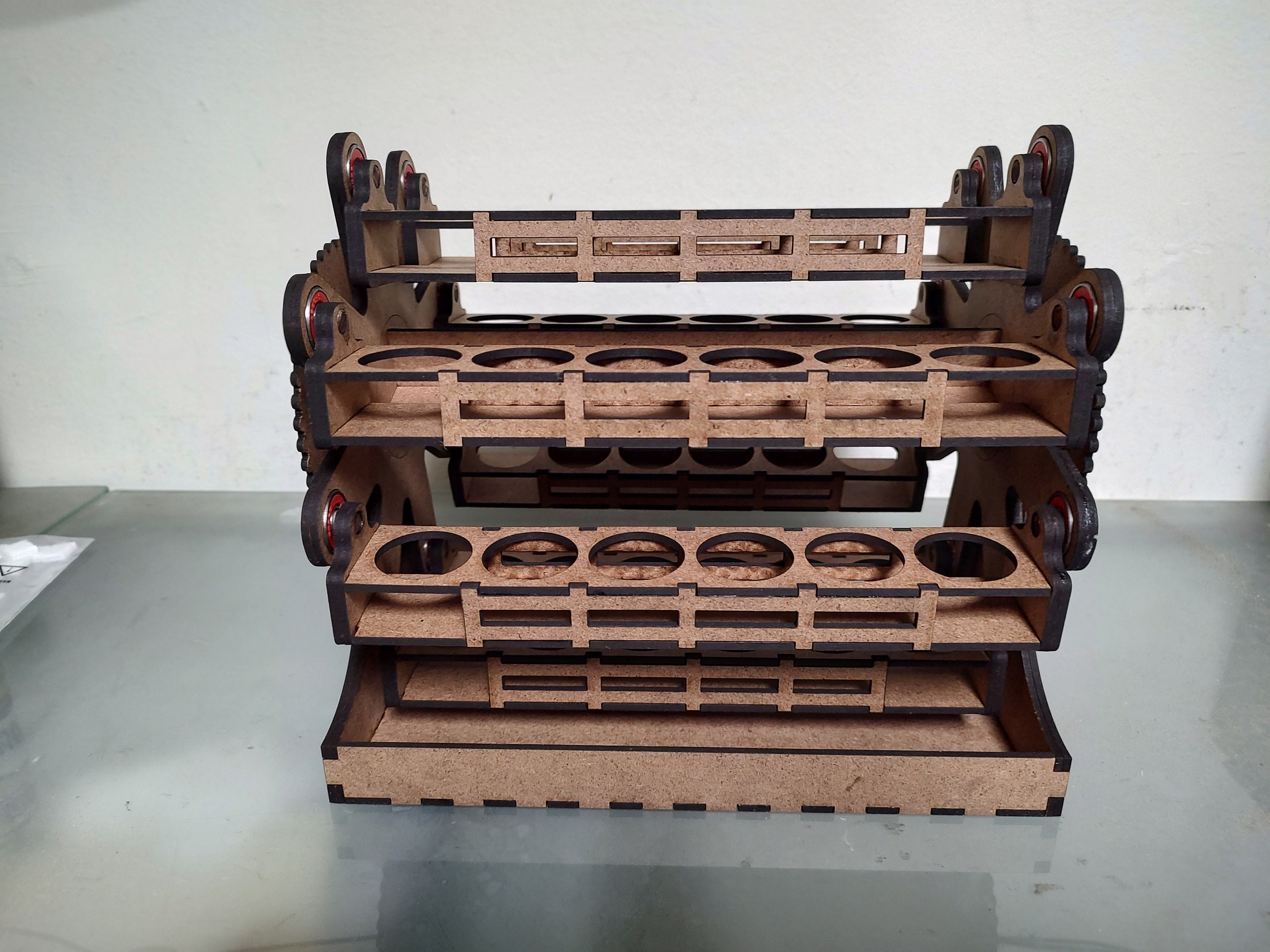 Lasercut paint rack for Citadel / Tamiya sized pots from Spear and Laser on  Tindie