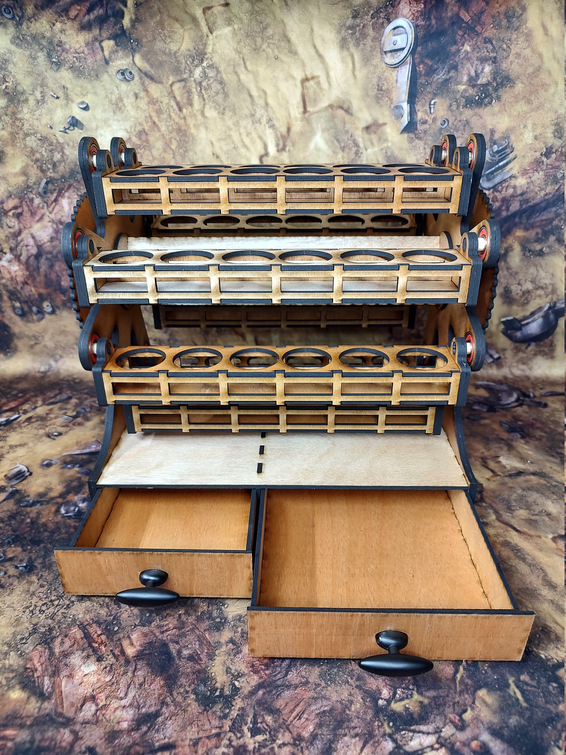 Carousel Paint Storage Rack for 48 Paints -   Paint storage, Laser cut  wood crafts, Paint rack