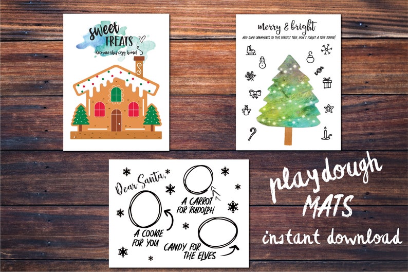 Alfombras De Masa De Juego De Navidad Para Ninos Etsy