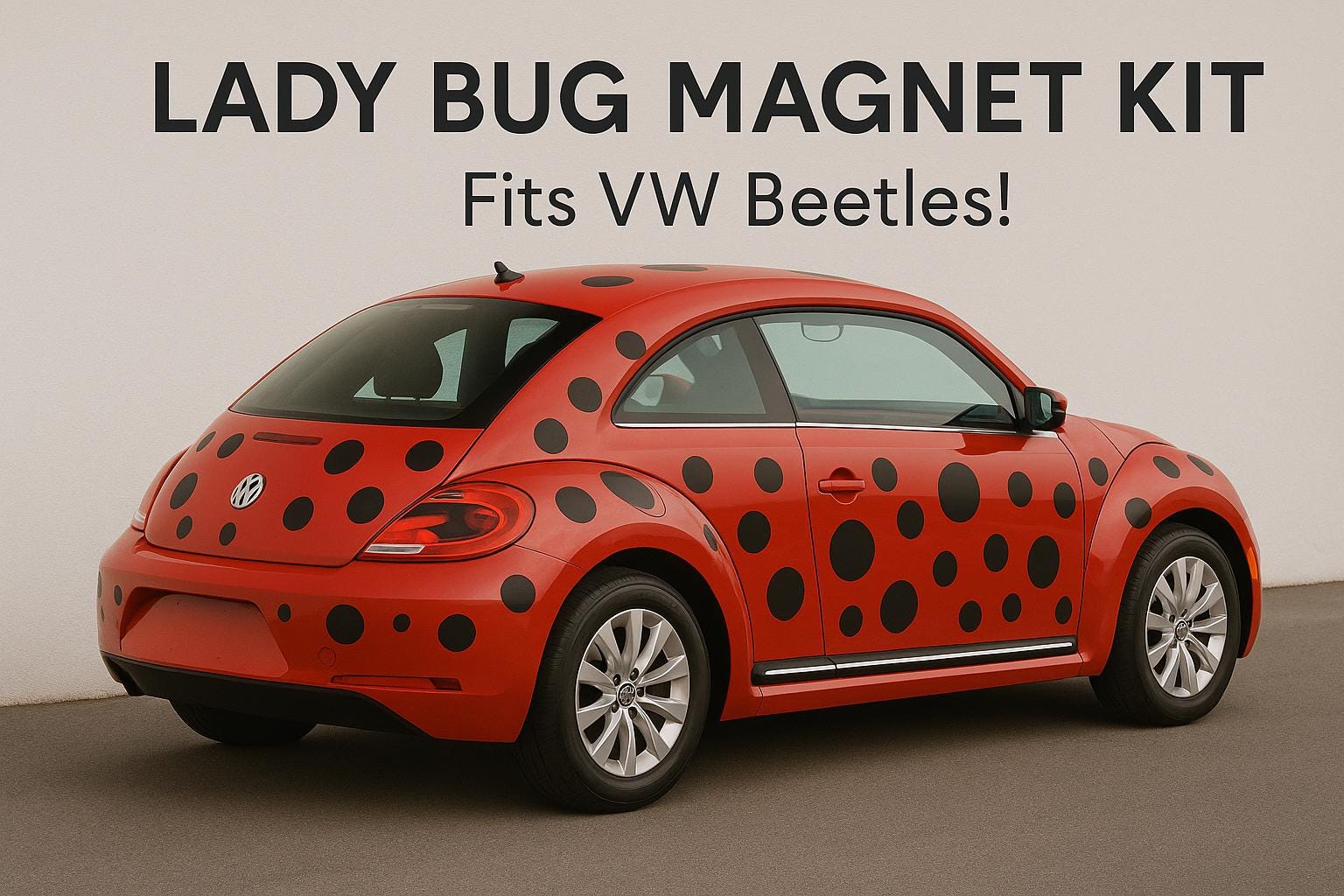 VWビートル用てんとう虫マグネットキット：再利用可能な車用デカール36 