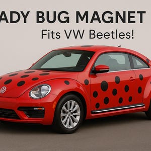 Lady Bug Magnet Kit for VW Beetle – 36+ Removable Car Magnets – Ladybug Look for 2012–2019 Beetles – Vehicle-Safe & Reusable